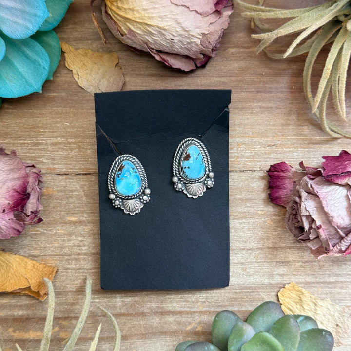 47 - Sterling Silver Golden Hill Turquoise Stud Earrings by Jason Ogg Earrings Shopify Collective The Bijoux FAB Jewelry The Bijoux FAB Jewelry