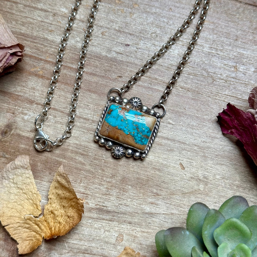 111 - Sterling Silver Easter Blue Turquoise Bar Necklace by Jason Ogg Necklaces Shopify Collective The Bijoux FAB Jewelry The Bijoux FAB Jewelry