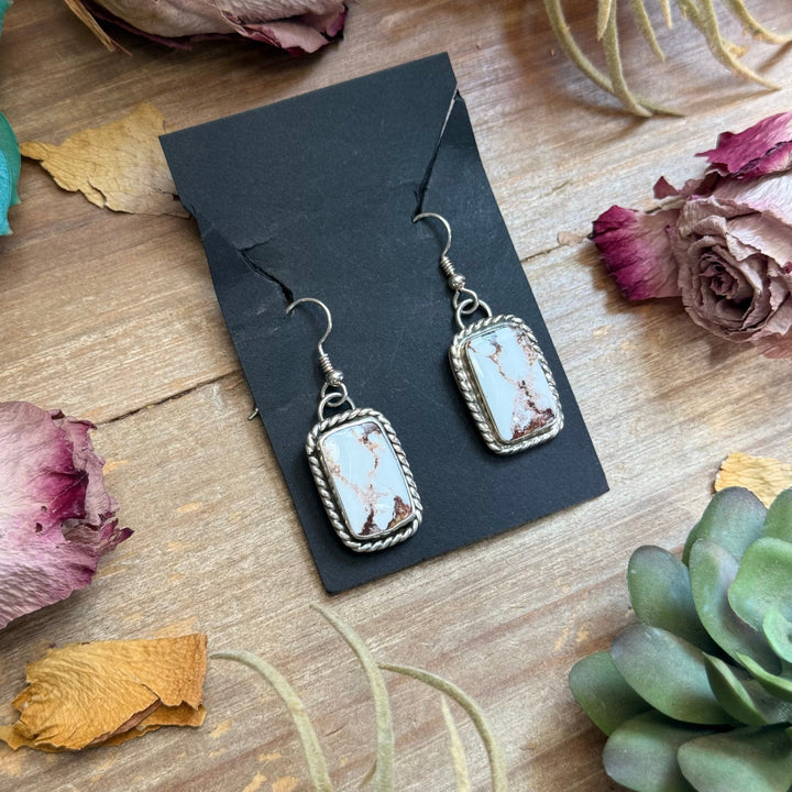 Sterling Silver Wild Horse Jasper Dangle Earrings – Handmade by Artist Jason Ogg Earrings Shopify Collective The Bijoux FAB Jewelry The Bijoux FAB Jewelry