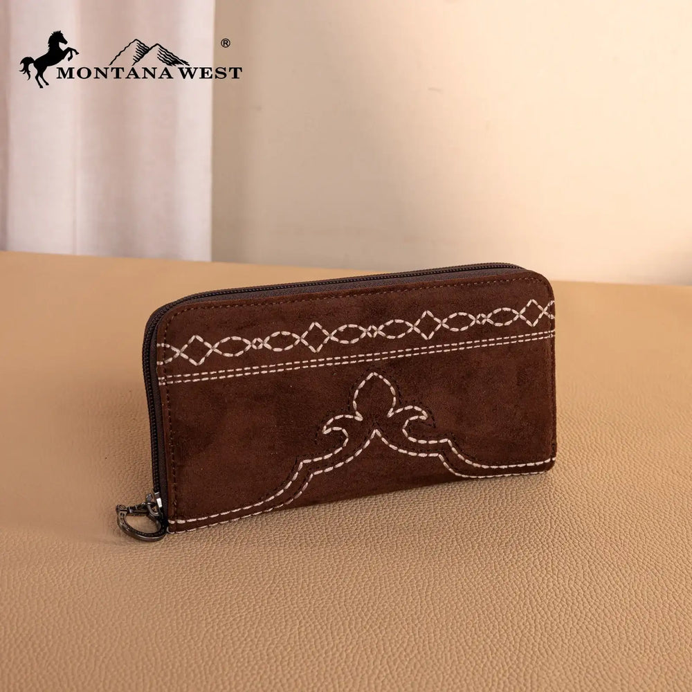 Montana West Boot Stitch Wallet MW1341-W022 Wallet Coffee Montana West