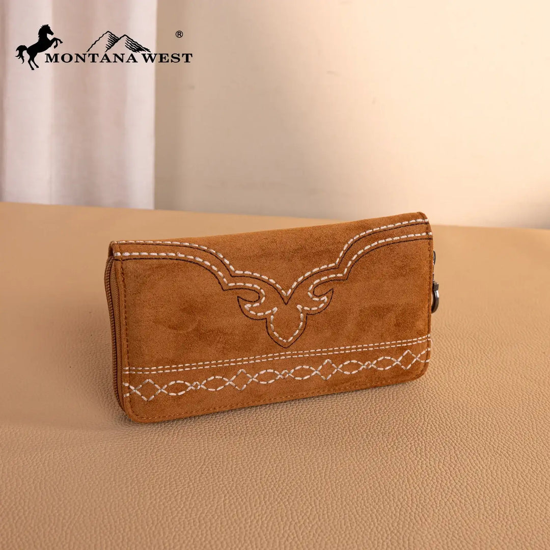Montana West Boot Stitch Wallet MW1341-W022 Wallet Brown Montana West
