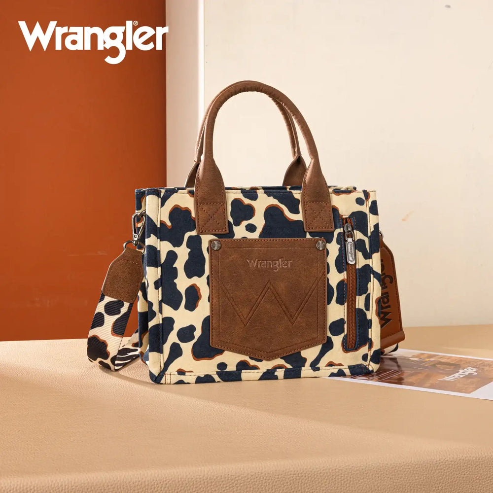 Wrangler Cow Print Concealed Carry Tote/Crossbody SP-WG264-8120S Purse Wrangler Montana West