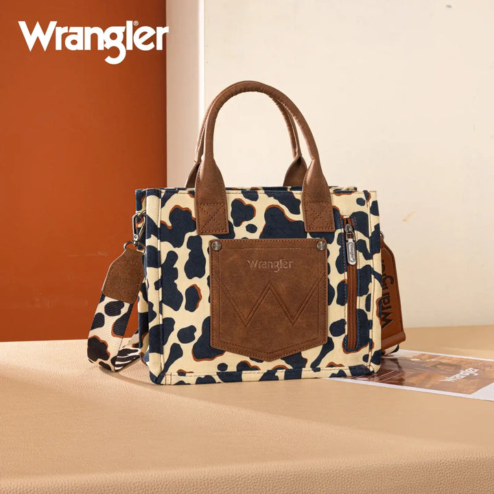 Wrangler Cow Print Concealed Carry Tote/Crossbody SP-WG264-8120S Purse Wrangler Montana West