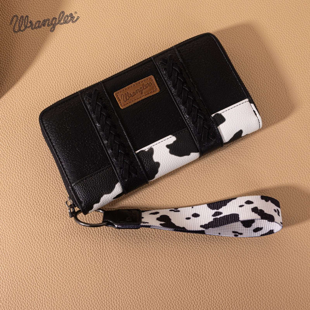 Wrangler Cow Print Wallet -Black WG102-W006 Wallet Wrangler Montana West