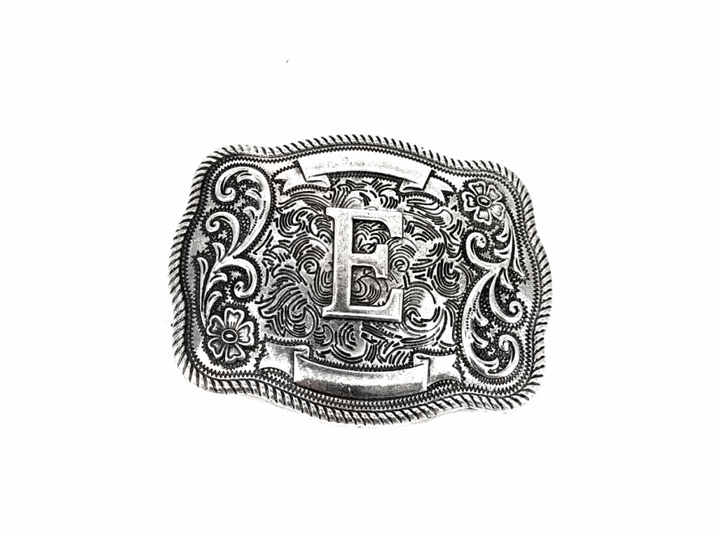 Western Filigree Initial Belt Buckle SX1014T Belt Buckle E Belt Buckle Men's Women's Snowing West