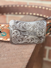 Load image into Gallery viewer, Hooey Womens Sonoma Tan Floral Hand TooledLeather Belt
