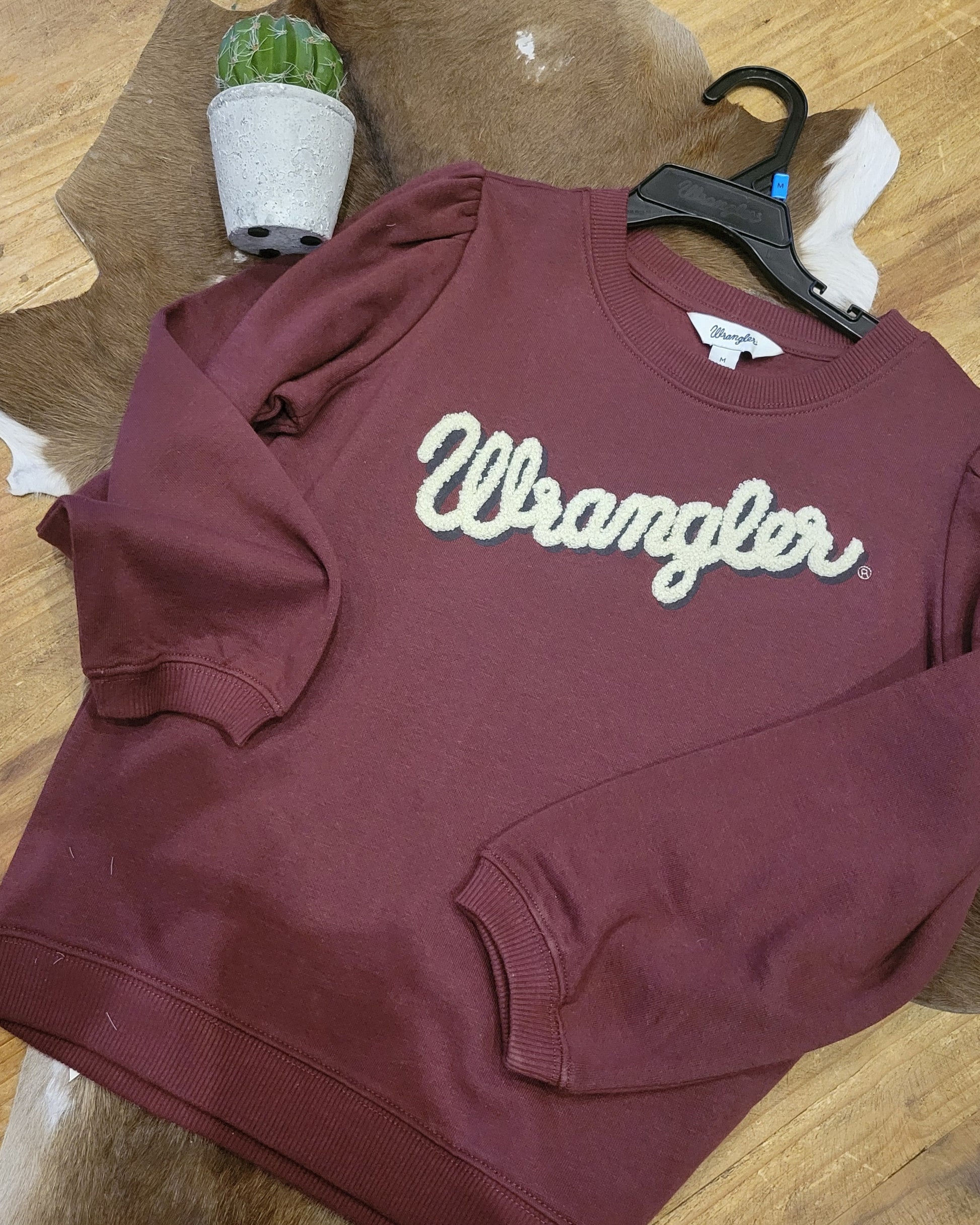 Girls Wrangler Embroidered Sweatshirt Double C Western Supply