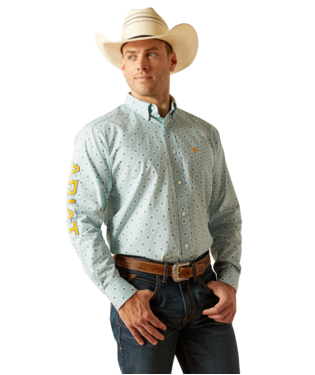 Ariat MNS Team Colton Classic Fit Shirt AQUA ariat ariatmens Men's Ariat