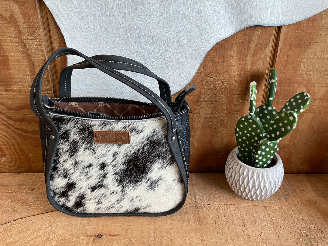 Wrangler Genuine Hair-On Cowhide Tote/Crossbody WG169-2022CF/ WG169-2022BK Purse Women's Wrangler Wrangler