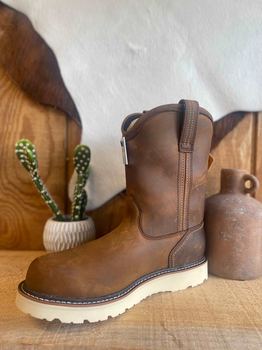 Ariat Men’s Rebar Wedge Pull-On Waterproof Work Boot Men’s Boots ariatfootwear Ariat