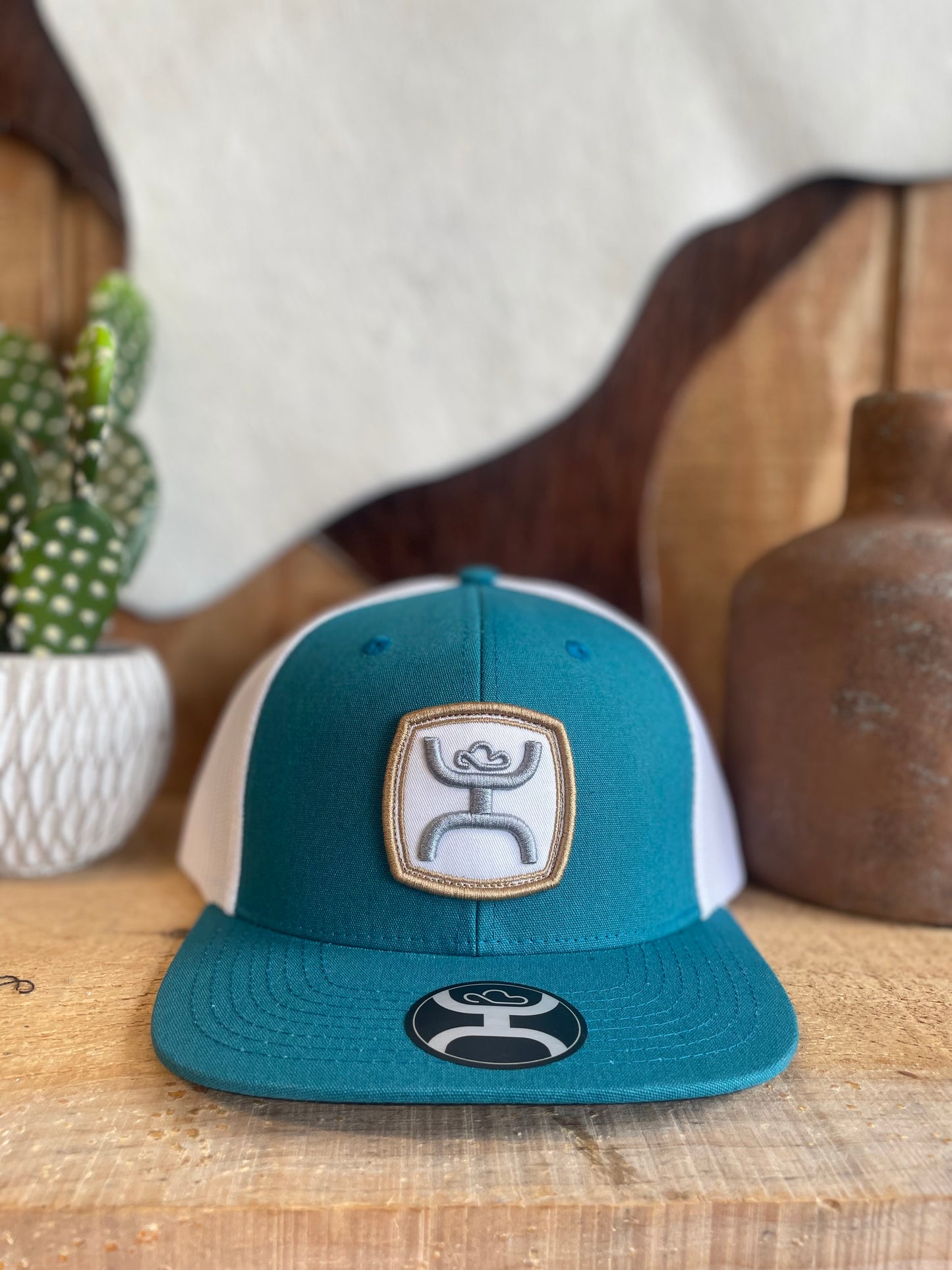 HOOEY "ZENITH" TEAL/WHITE HAT caps Hooey