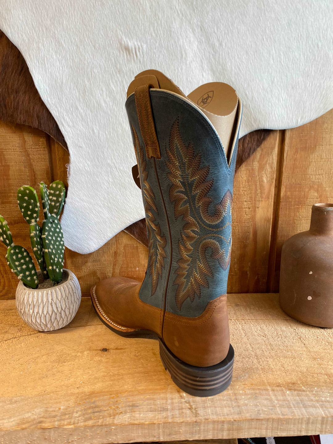 Ariat Men's Hudson Cowboy Boots-Wicker Brown Mens Boots ariat ariatfootwear ariatmens Men's Ariat