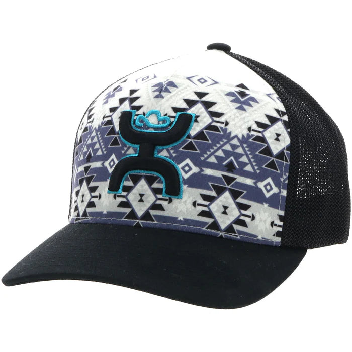 Hooey Youth "Coach" Cream/Black Hat w/ Aztec Cap Hooey