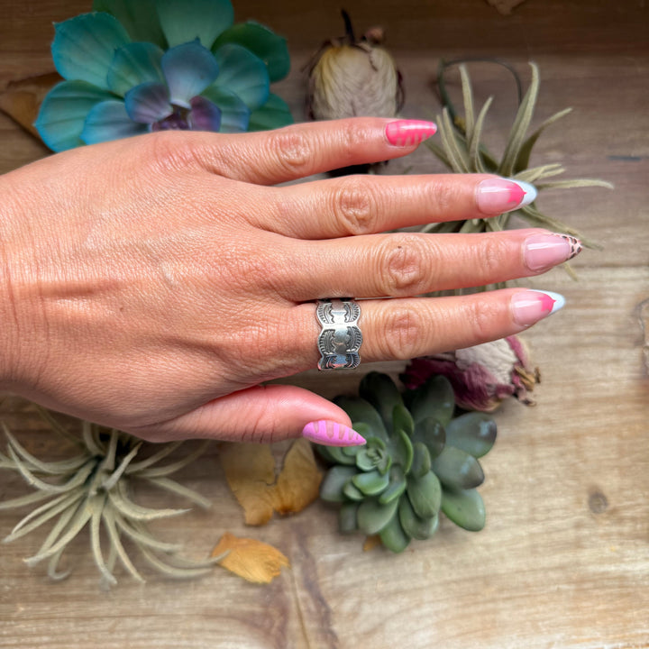 145-152 Sterling Silver Hand Milled Stamped Scalloped Edge Ring by Jason Ogg ring Shopify Collective The Bijoux FAB Jewelry The Bijoux FAB Jewelry