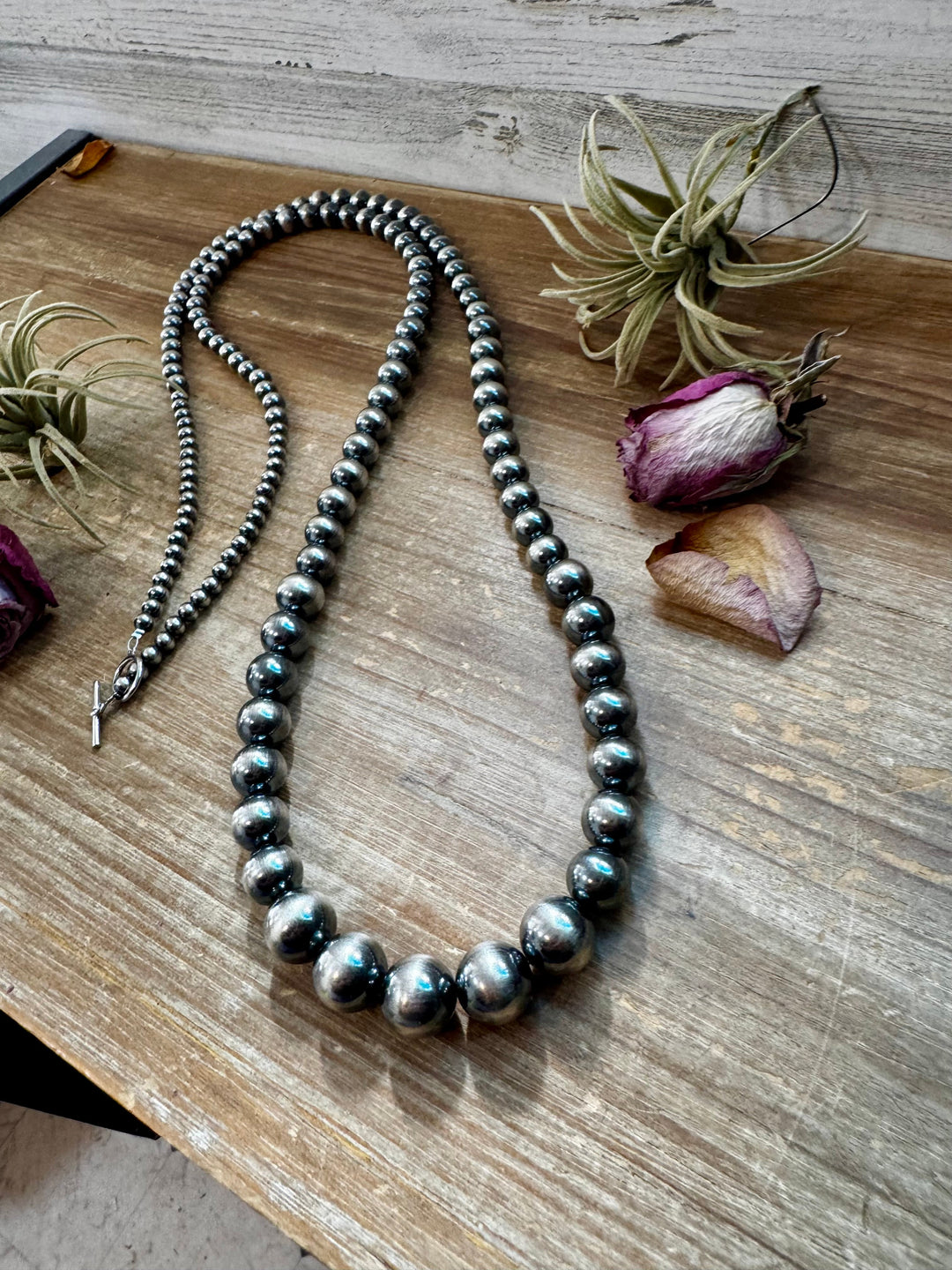 NFR Collection Necklace – Graduated Sterling Silver Pearls 6mm to 16mm 51” Necklaces Shopify Collective The Bijoux FAB Jewelry The Bijoux FAB Jewelry
