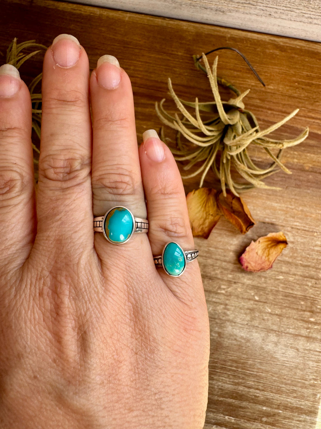Kingman Turquoise Ring – Sterling Silver – Wedding Band Style - pick your size ring Shopify Collective The Bijoux FAB Jewelry The Bijoux FAB Jewelry