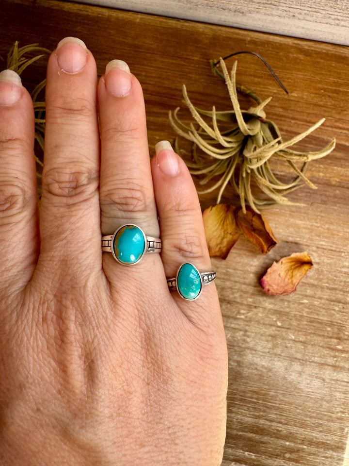 Kingman Turquoise Ring – Sterling Silver – Wedding Band Style - pick your size ring Shopify Collective The Bijoux FAB Jewelry The Bijoux FAB Jewelry