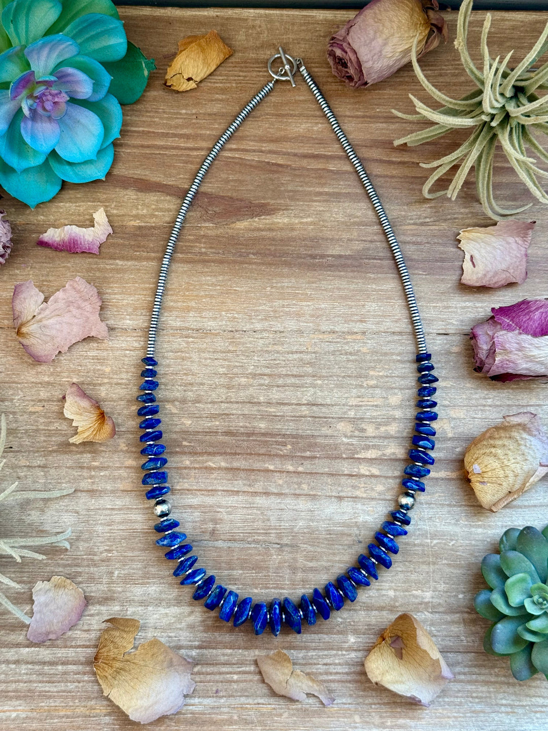 22” Graduated Lapis Necklace Necklaces Shopify Collective The Bijoux FAB Jewelry The Bijoux FAB Jewelry