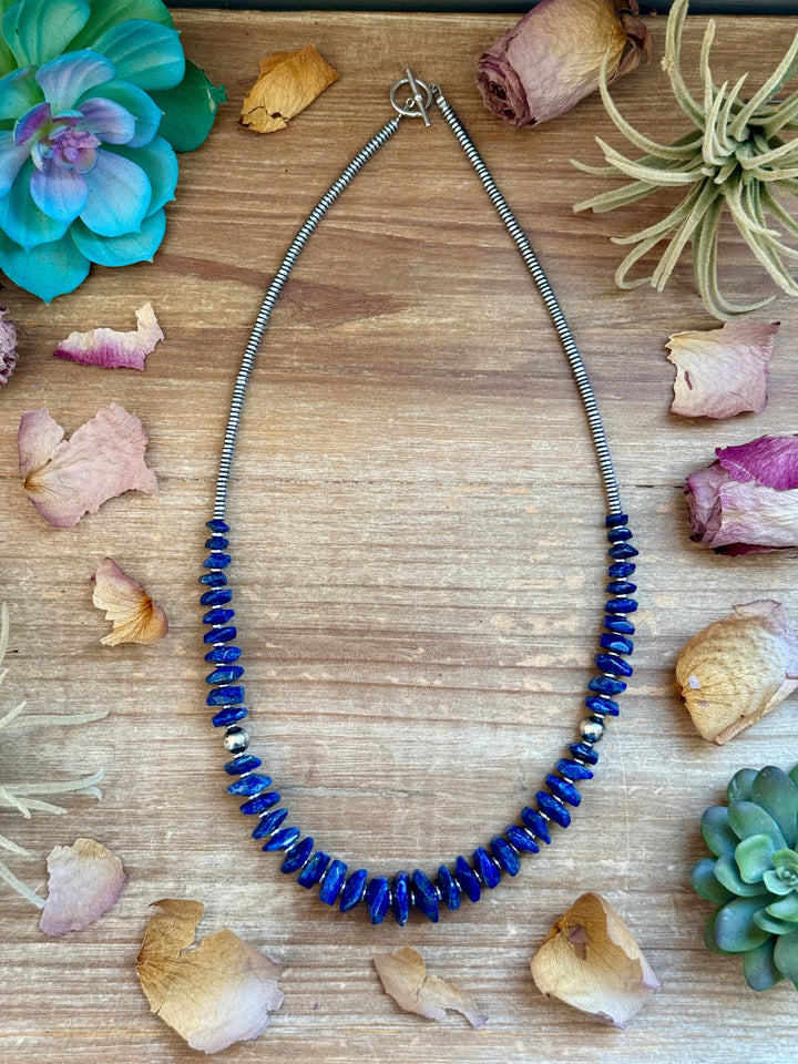 22” Graduated Lapis Necklace Necklaces Shopify Collective The Bijoux FAB Jewelry The Bijoux FAB Jewelry