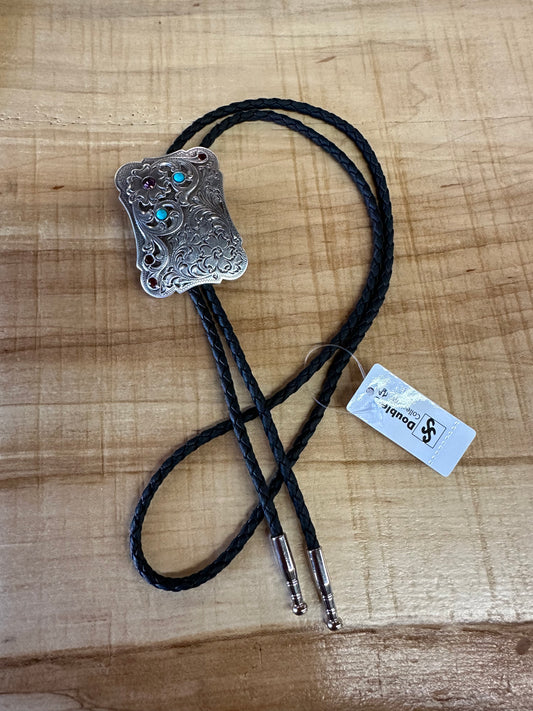 M & F Flower Stone bolo Double C Western Supply