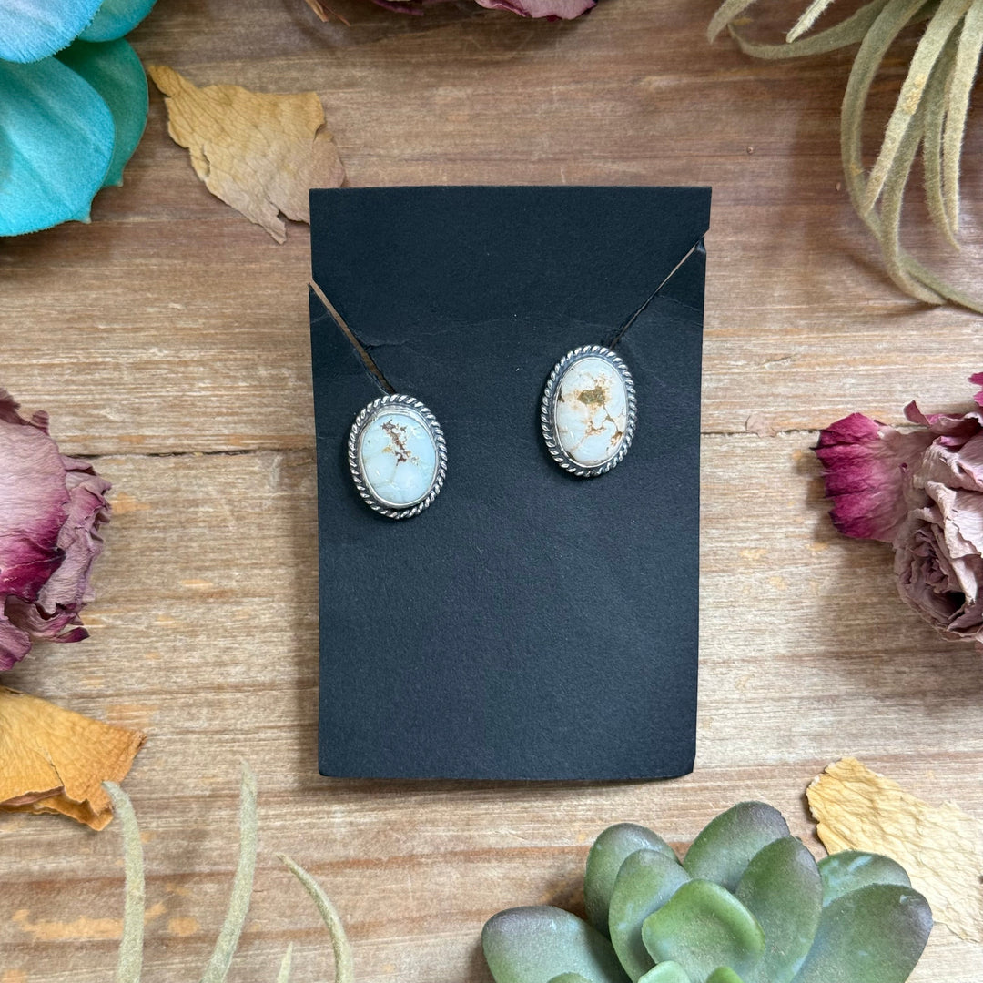 48 - Sterling Silver Dry Creek Turquoise Stud Earrings by Jason Ogg Earrings Shopify Collective The Bijoux FAB Jewelry The Bijoux FAB Jewelry