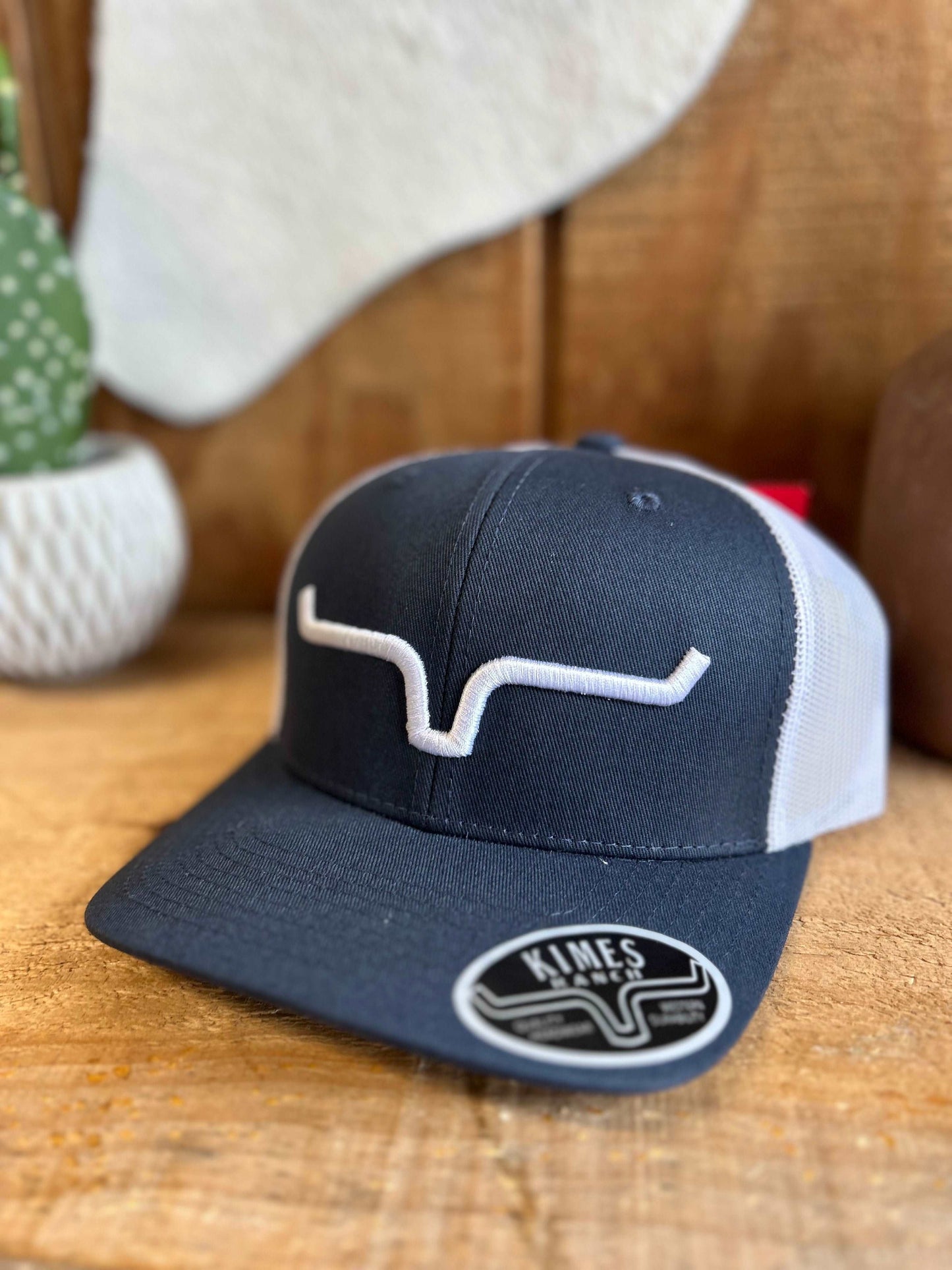 Kimes Ranch Weekly Trucker Hat in Navy/White Caps Kimes