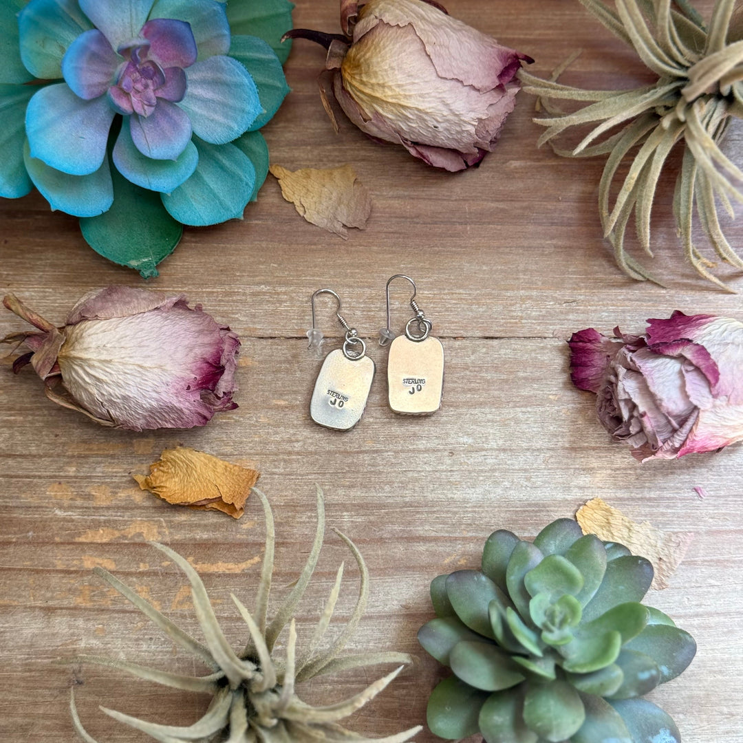Sterling Silver Wild Horse Jasper Dangle Earrings – Handmade by Artist Jason Ogg Earrings Shopify Collective The Bijoux FAB Jewelry The Bijoux FAB Jewelry