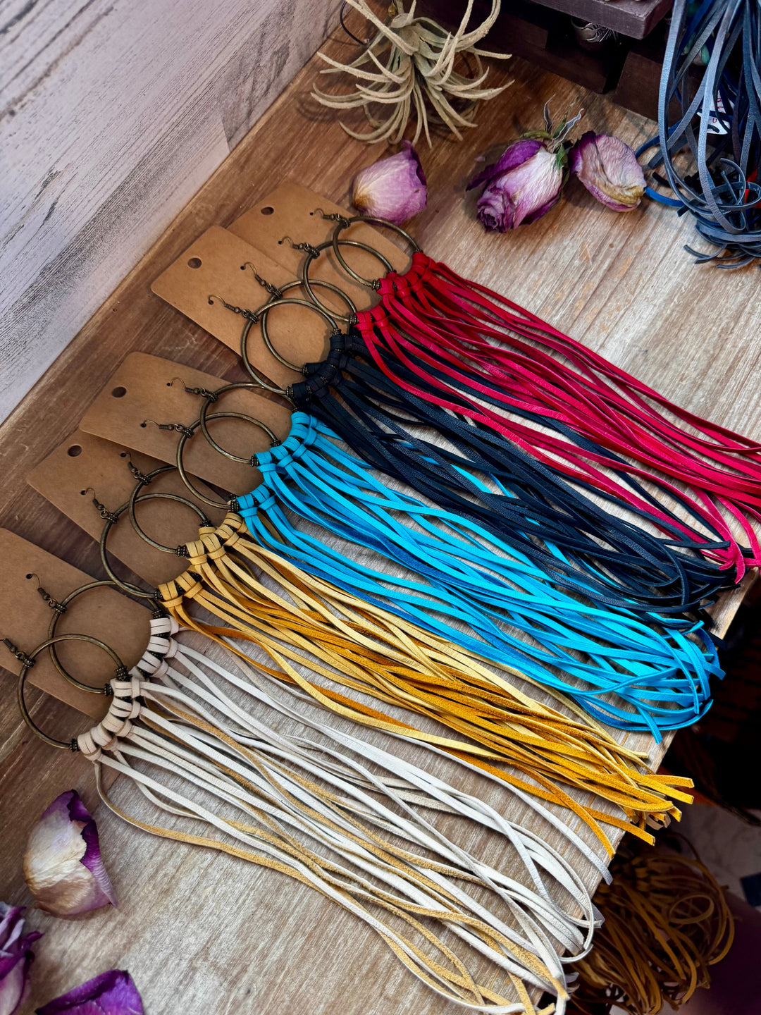 11 options Deer Skin Leather Hoop Earrings – 11" Earrings Shopify Collective The Bijoux FAB Jewelry The Bijoux FAB Jewelry