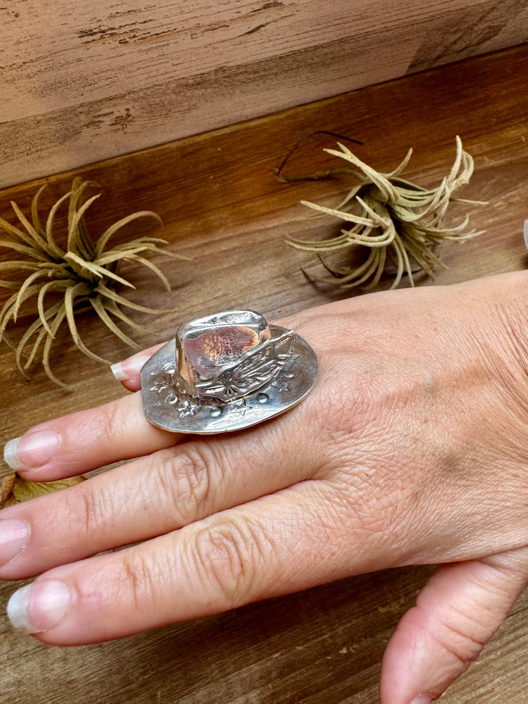 Adjustable Cowboy Hat Ring – Kingman Turquoise, Navajo Handmade by Robby Manuelito ring Shopify Collective The Bijoux FAB Jewelry The Bijoux FAB Jewelry