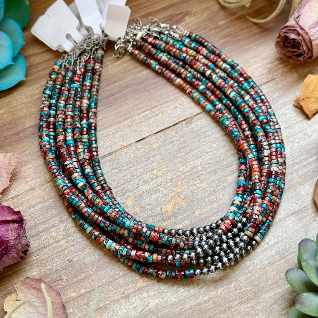 14” Pink sea sediment Choker – Sterling Silver Pearls Necklaces Shopify Collective The Bijoux FAB Jewelry The Bijoux FAB Jewelry