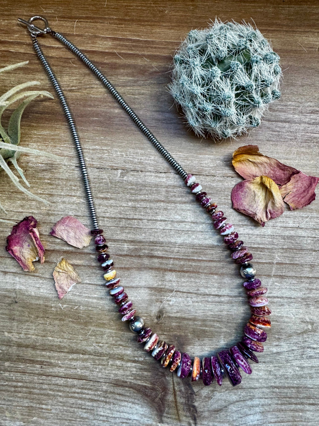 22 Inch graduated deep purple spiny and sterling silver pearls Necklaces Shopify Collective The Bijoux FAB Jewelry The Bijoux FAB Jewelry