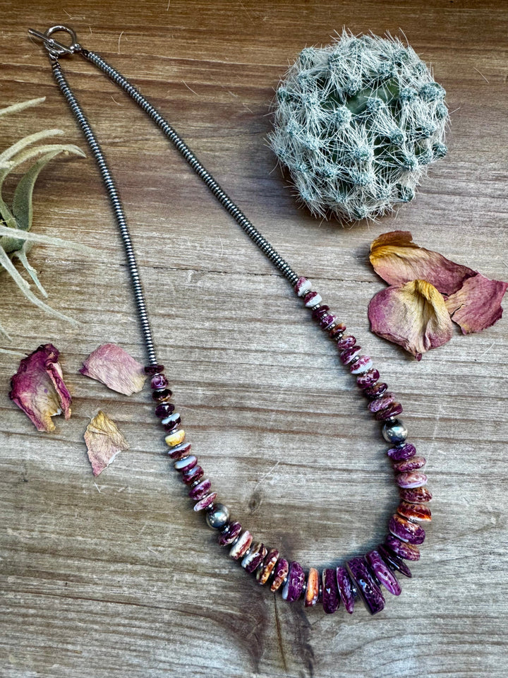 22 Inch graduated deep purple spiny and sterling silver pearls Necklaces Shopify Collective The Bijoux FAB Jewelry The Bijoux FAB Jewelry