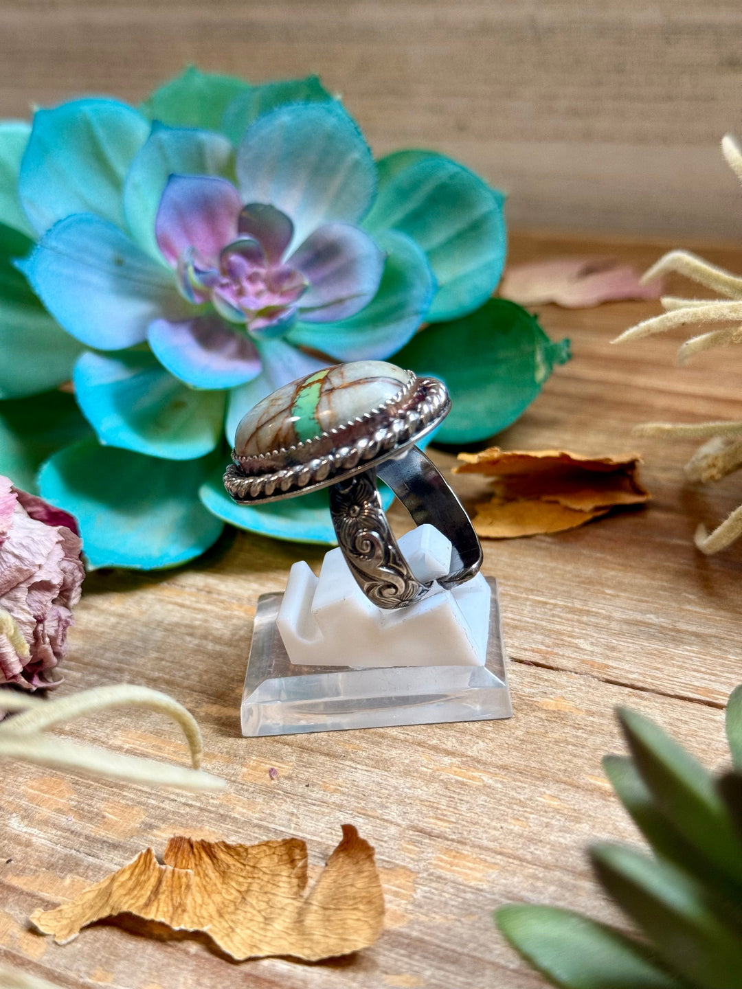 MJ Ring - Royston Ribbon Turquoise Ring Ring Shopify Collective The Bijoux FAB Jewelry The Bijoux FAB Jewelry