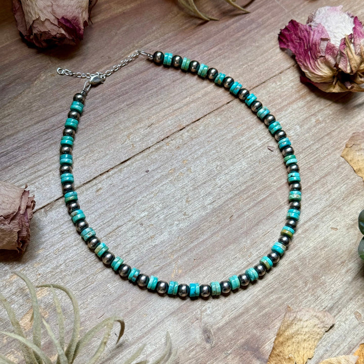 Sterling Silver Pearl & Heishi Choker – 14" + Extender – 6mm Necklaces Shopify Collective The Bijoux FAB Jewelry The Bijoux FAB Jewelry