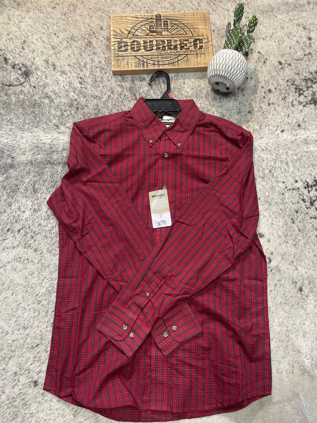 Wrangler Rita Dress Long Sleeve Shirts & Tops Red Men's Wrangler Wrangler