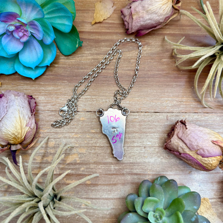 106 - Sterling Silver Kingman Turquoise Lightning Bolt Fixed Chain Necklace by Jason Ogg Necklaces Shopify Collective The Bijoux FAB Jewelry The Bijoux FAB Jewelry