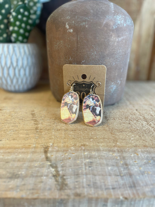 Bull Rider Earring Earrings Faire