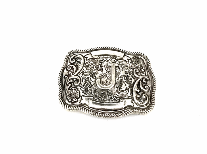 Western Filigree Initial Belt Buckle SX1014T Belt Buckle J Belt Buckle Men's Women's Snowing West
