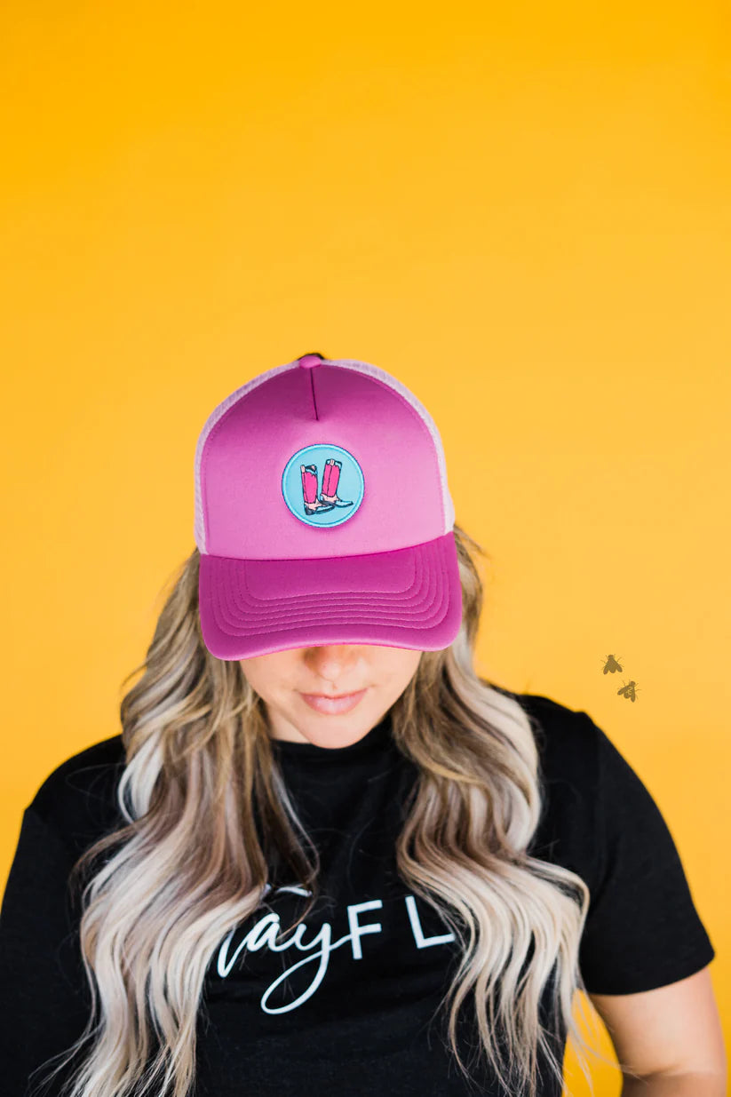 TRUCK YEAH * BOOT Pink Cap Cap 2 Fly
