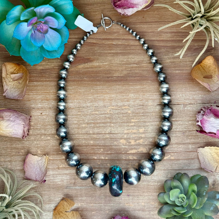 19” Graduated Turquoise Rondelle Necklace Necklaces Shopify Collective The Bijoux FAB Jewelry The Bijoux FAB Jewelry