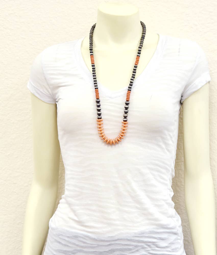 733586, 30" Handmade Navajo Bead Necklace NECKLACE ISAC Trading Inc