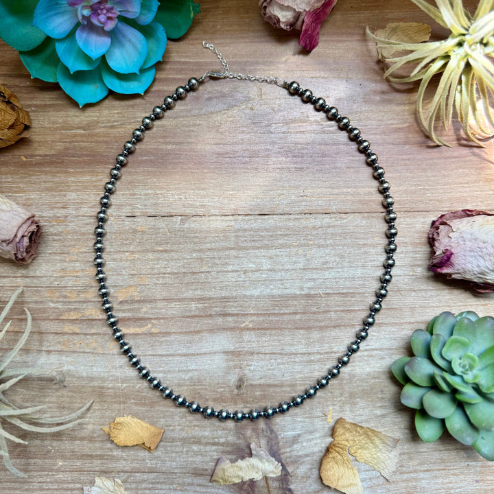 20 inch - Alternating Sterling Silver Pearl Necklace Necklaces Shopify Collective The Bijoux FAB Jewelry The Bijoux FAB Jewelry