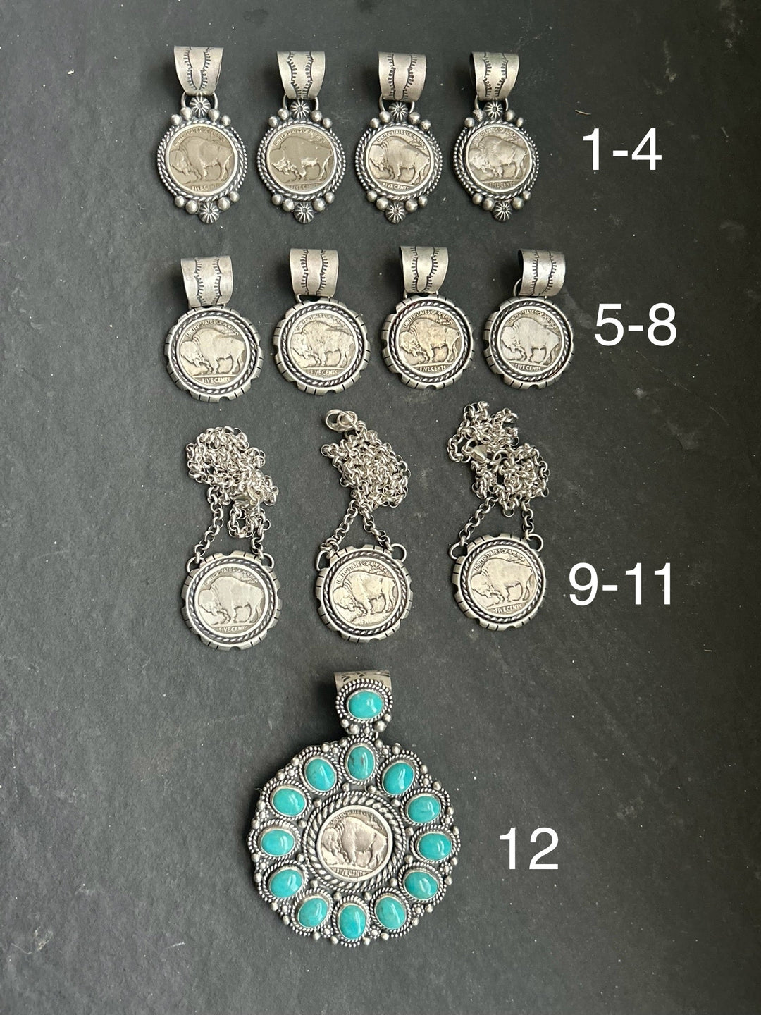 Sterling Silver Buffalo Nickel Pendant – Rope Border – Artist Jason Ogg Pendant Shopify Collective The Bijoux FAB Jewelry The Bijoux FAB Jewelry