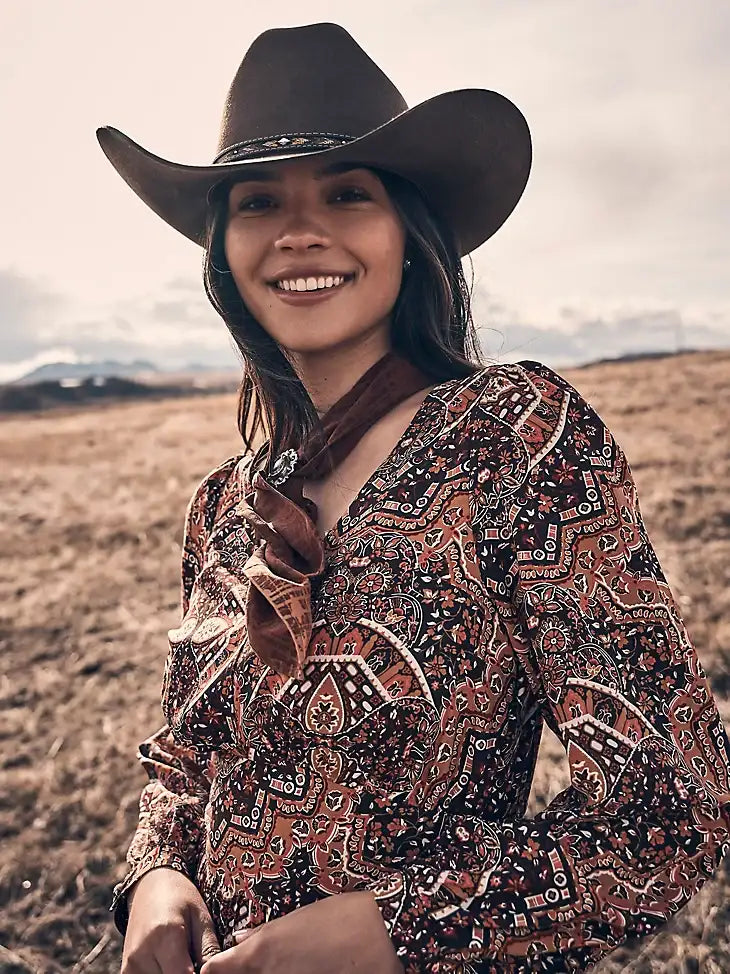 New Women's Ruffle Accent Maxi Dress 112371767 Dress Wrangler