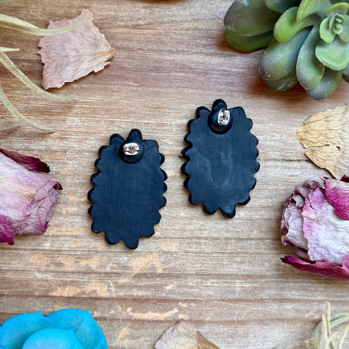Mint Concho Large Clay Stud Earrings Earrings Shopify Collective The Bijoux FAB Jewelry The Bijoux FAB Jewelry