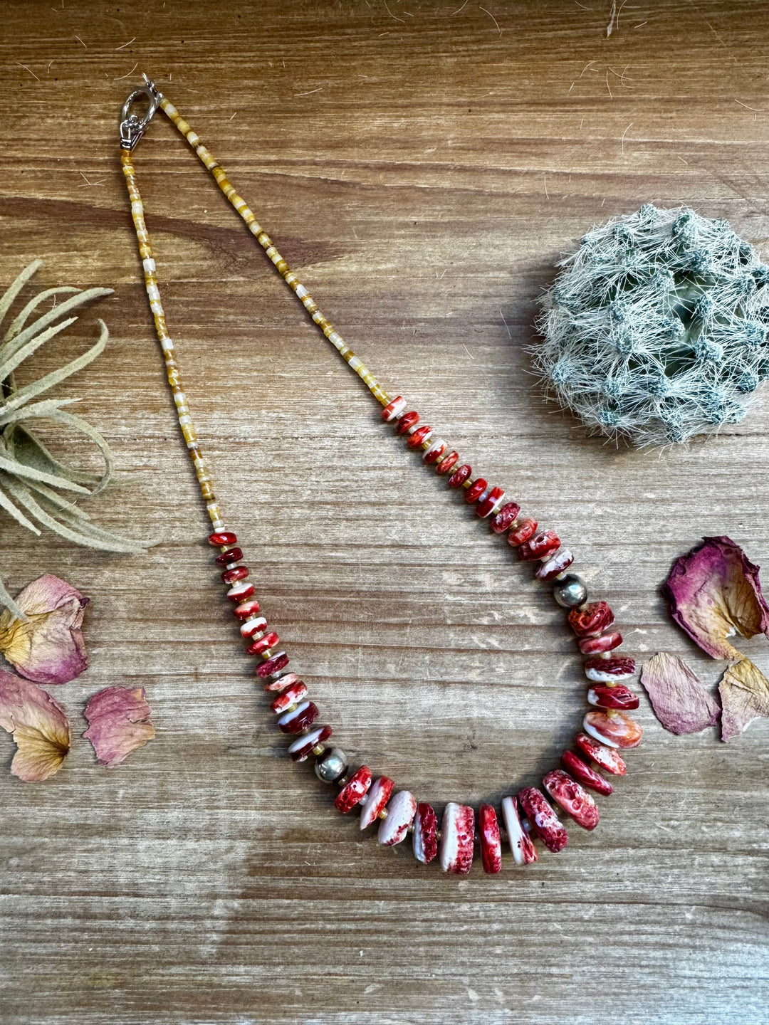 22 Inch red spiny and sterling silver pearls Necklaces Shopify Collective The Bijoux FAB Jewelry The Bijoux FAB Jewelry