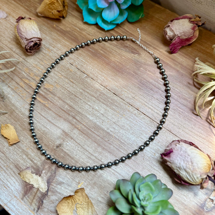 20 inch - Alternating Sterling Silver Pearl Necklace Necklaces Shopify Collective The Bijoux FAB Jewelry The Bijoux FAB Jewelry