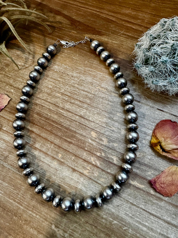 14 inch 10 mm and 10 mm Sterling Silver Pearls choker necklace Necklaces Shopify Collective The Bijoux FAB Jewelry The Bijoux FAB Jewelry