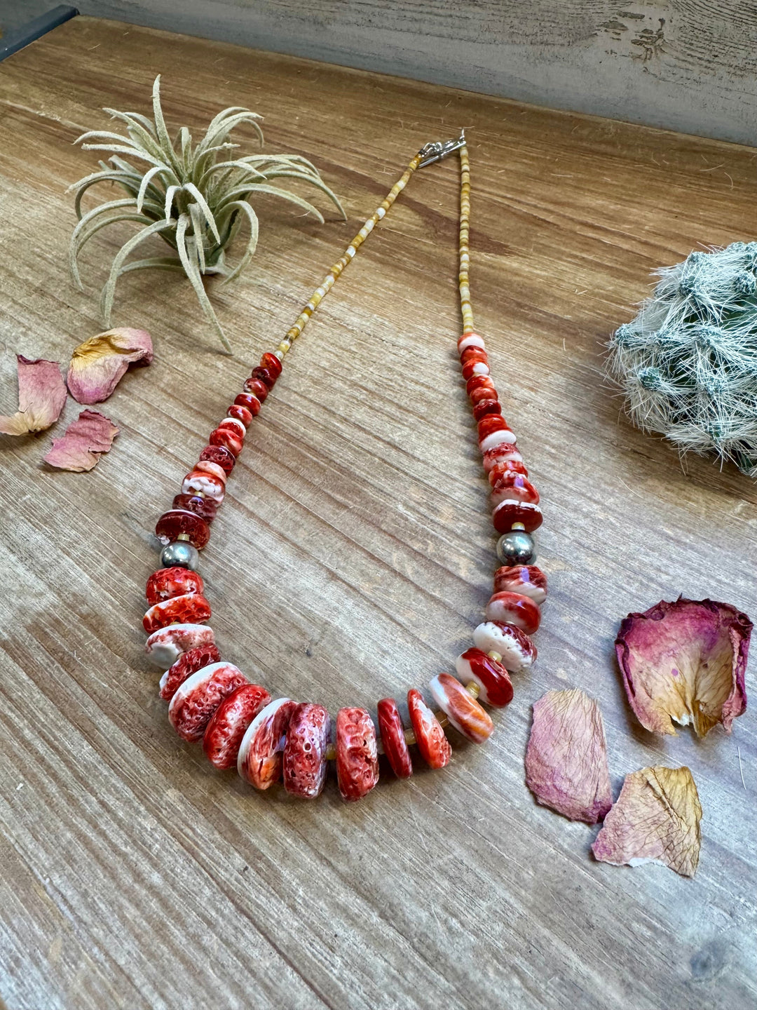 22 Inch red spiny and sterling silver pearls Necklaces Shopify Collective The Bijoux FAB Jewelry The Bijoux FAB Jewelry
