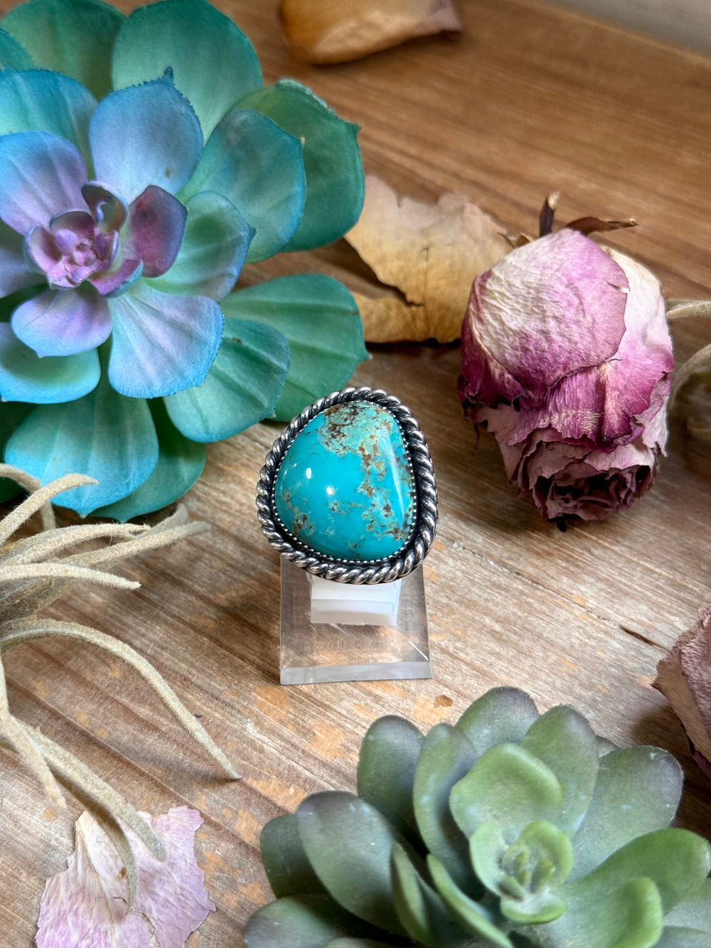 Mj Ring - Turquoise Free Form Adjustable Ring Ring Shopify Collective The Bijoux FAB Jewelry The Bijoux FAB Jewelry